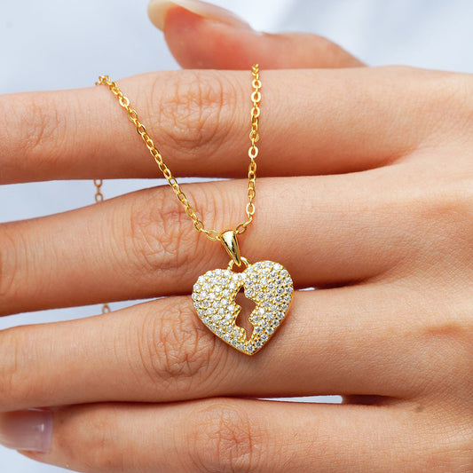 Lightning Love Pendant Moissanite Necklace