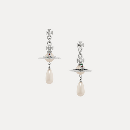 Vivienne Westwood One Row Pearl Drop Choker Necklace Earrings