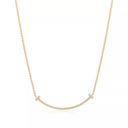 Tiffany T Smile Pendant with Diamonds
