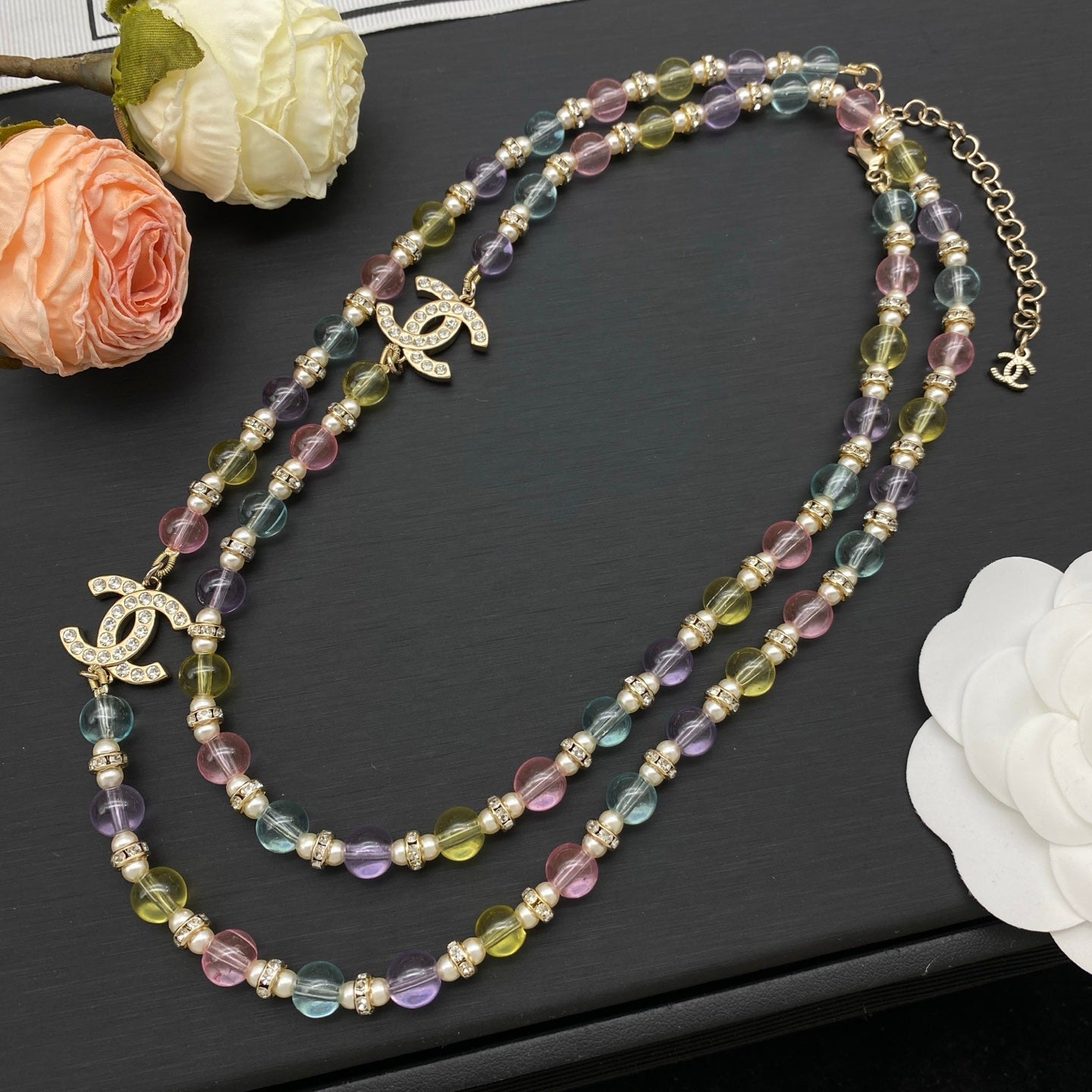 Chanel Color Bead Sweater Chain